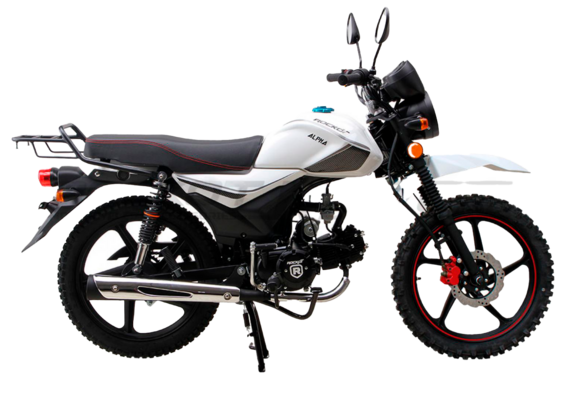 Мопед ROCKOT ALPHA OFFROAD (белый глянцевый) pitbikemarket.ru