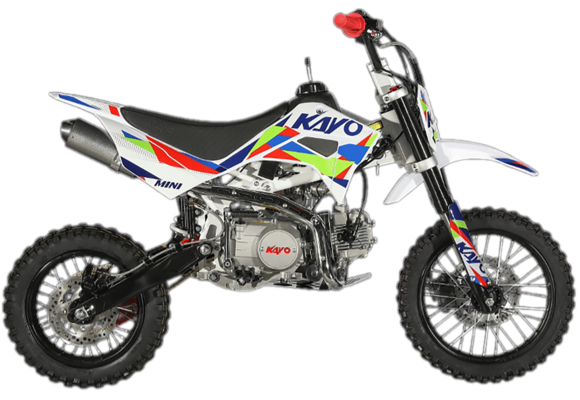 Питбайк KAYO MINI YX125EM 14/12 (механ. сцепл., эл. стартер)