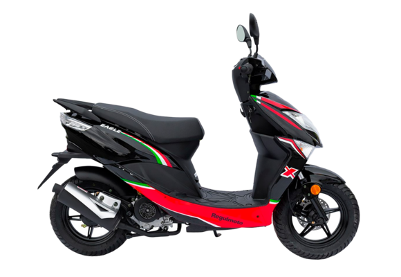 Скутер Regulmoto EAGLE 50 (LJ50QT-3L), Черный/красный