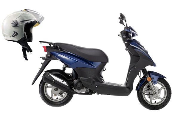 Скутер SYM Orbit 50 Синий + мотошлем SYM серый